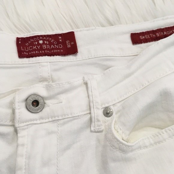 Lucky Brand Sweet ‘N Straight White Denim Jeans 8 - Picture 3 of 8